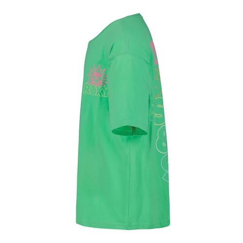 Image of Roxy Girls' Short Sleeve Oversized Fit Logo Tee, Crew Neck Graphic T-Shirt, Soft & Comfortable