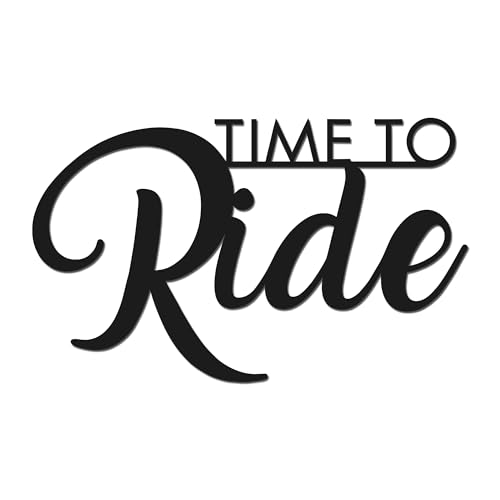 Time To Ride Metal Wall Art for Indoor Cycling & Man Cave
