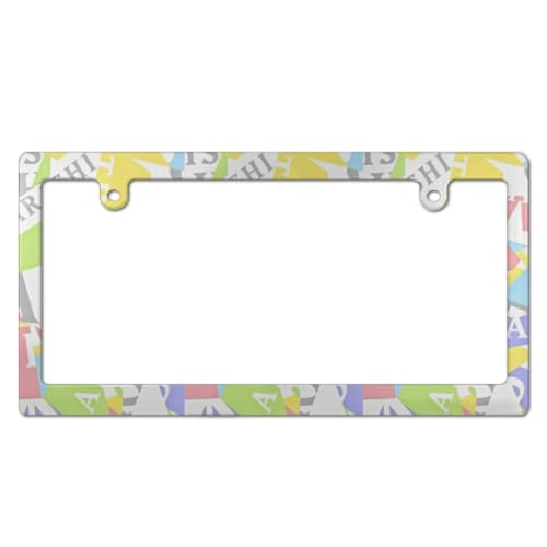 嵐 ナンバーフレーム ナンバープレート フレーム 普通車/軽自動車 カーアクセサリー 錆びにくい 掛けやすい 装飾ボーダー 簡単取付