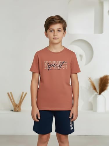 Image of HELLCAT Boys Dress Clothing Set Combo with Tshirts & Shorts - Pack 3