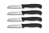 [page_title]-QONTUR Gemüsemesser Set aus Solingen, 4 Stück, gerade Klinge, extra scharfe Küchenmesser, rostfrei, Obstmesser Schälmesser Universalmesser klein