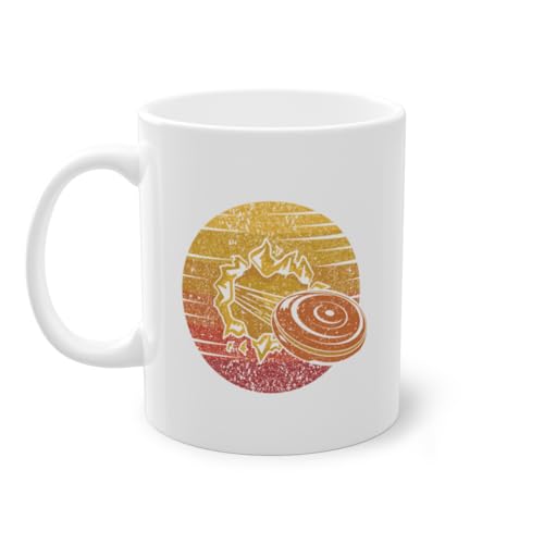 Retro disc golfer player tazza da caffè