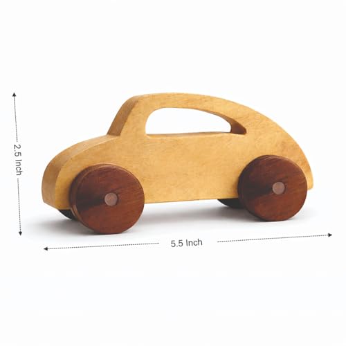 Image of SAYANG | Wooden Car Toy for Kids | Natural Neem Wood | Smooth Wheels | No Metal & Chemical Free | Eco-Friendly Toddler Toy