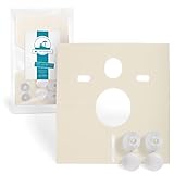 Calmwaters® Schallschutzset für Hänge-WCs und wandhängende Bidets, Schallschutz für Wandmontage, Mit Dämmhülsen & Unterleg-Scheiben, Kunststoff, Weiß, 44PM3422