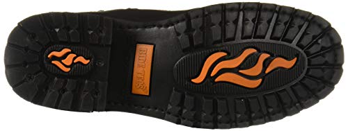 Ad Tec Men's Double Side Zipper, Reflective Riding Boot Full Grain Black Leather4