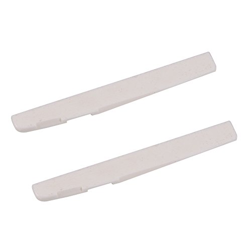 WANDIC Sillet de chevalet en os de buffle, 2 pièces pour guitare classique 6 cordes - Sillet vierge en os de buffle pour guitare acoustique, classique, mandoline, banjo, ukulélé