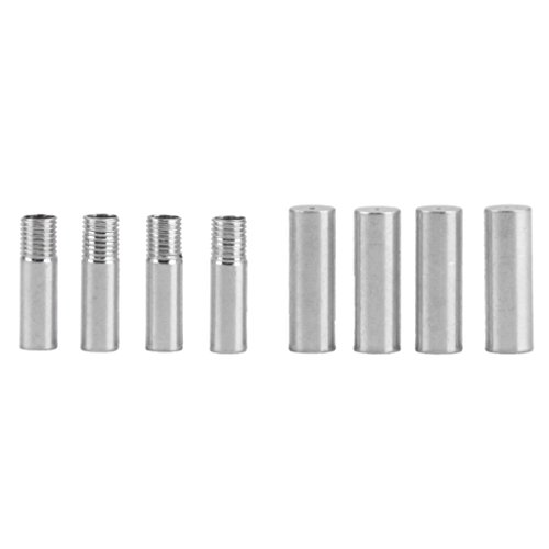 Footful Metall Aglets Schnürsenkel Tipps Anschrauben Ersatz 4 STK. (Silber)