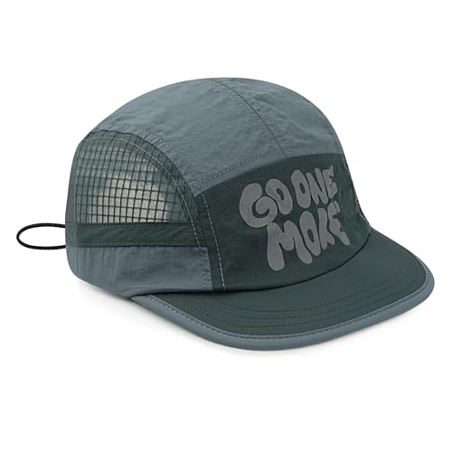 Clakllie Schnelltrocknend Short Brim Basecap Atmungsaktiv Mesh Baseball Cap Verstellbar Sonnenschutz Leichte Flat Brim Snapback Kappe Outdoor Running Kappe,BSSD2504-Grey