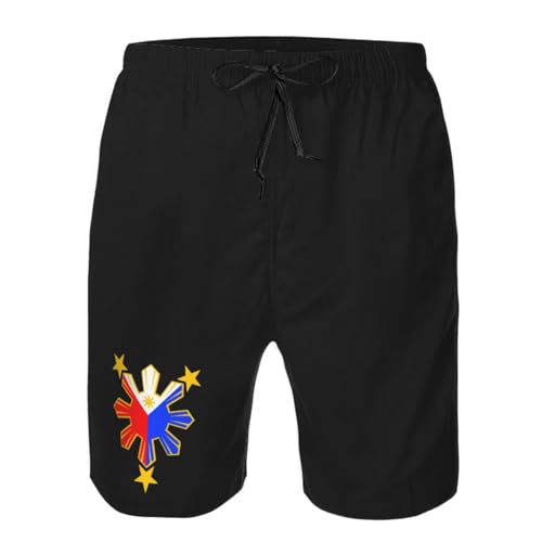 Philippines Filipino Sun and Stars Boardshorts Men's Casual Bathing Suits Quick Dry Drawstring Beach Swim Shorts4