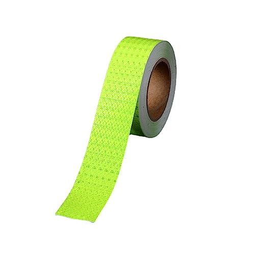 Cinta de precaución, cinta luminosa, Verde fluorescente 2/3,9/7,9 pulgadas x 82 pies, duradero, visibilidad del reflector, for vehículos, barcos, remolques, camiones, letreros,Width 20cm(Width 10cm)