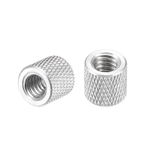 Toolparts And Accessories 1/4x10mmx10mm Aluminum Alloy Diamond Knurl Knurled Camera Tripod Silver 2pcs (#CN#130824-02107)