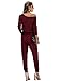 STOLKISS Women’s Long Sleeve Jumpsuits Off Shoulder Dressy Casual Fashion Jumper Elastic Waist Drawstring Rompers with Pocket
