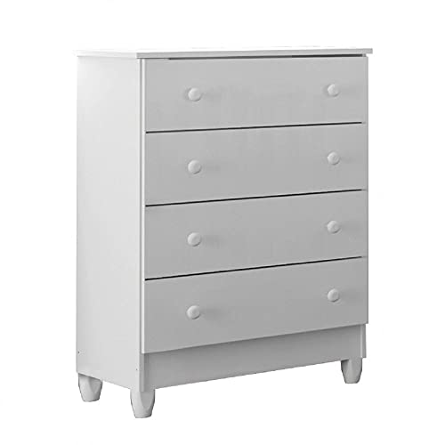Quarto de Bebê Completo Guarda Roupa 3 Portas, Cômoda e Berço Núbia Espresso Móveis Branco