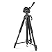 Produktbild Hama Stativ Kamera Action 170 3D (Tripod mit 62-170cm Höhe, Fotostativ inkl. Handy-Halterung und Tablet-Halterung, Dreibeinstativ mit 3-Wege-Kopf, Spiegelreflexkamera Stativ mit Tasche) schwarz
