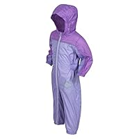 Regatta Kids puddle suit - all in one waterproof for kids - Breathable and rain proof hooded outdoor warm Puddlesuit - reflective trim and taped Seams - playsuit For Boys and Girls