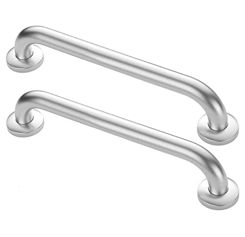 Supwish Shower Grab Bars Brushed Nickel 18" x 1 1/4", Stainless Steel Bathroom Handicap Grab Bars for Bathtubs and Showers, Concealed Screw Shower Handle Safety Bars for Elderly, Pregnant, Children