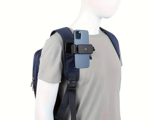 Coverzone Klipsli Telefon ve Aksiyon Kamera Tutucu ve Askı Gezi Seyahat ve Sürüşlerde Kullanmak için Klipsli Kayıt Aparatı Cep Telefonu Tutucu (Tüm modeller İle Uyumlu) BS-90X