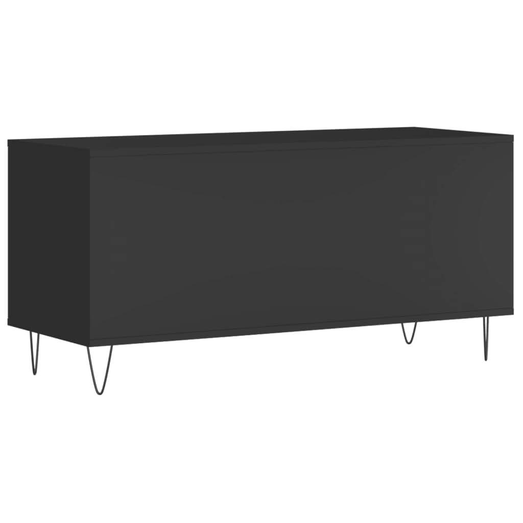 Generico Mobile Porta Dischi Nero 100x38x48 cm in Legno Multistrato,Armadietti e portaoggetti,Scaffali e armadietti per Supporti multimediali-831749