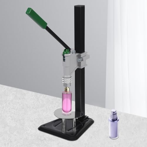 Perfume Bottle Capper Machine, Manual Short Base Desktop Bottle Sealer Perfume Bottle Capper Perfume Making Kit for 0.512in/0.519in Plastic Buckles of the Electrolytic3