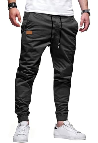 HUNGSON Men's Slim Fit Casual Pants - Stylish Slim Pants for Fashion