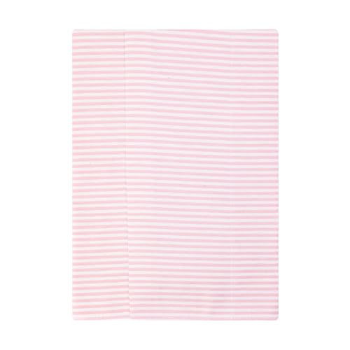 Image of Hudson Baby Infant Girls Cotton Flannel Burp Cloths 7-Pack, Pink Mint Floral, One Size