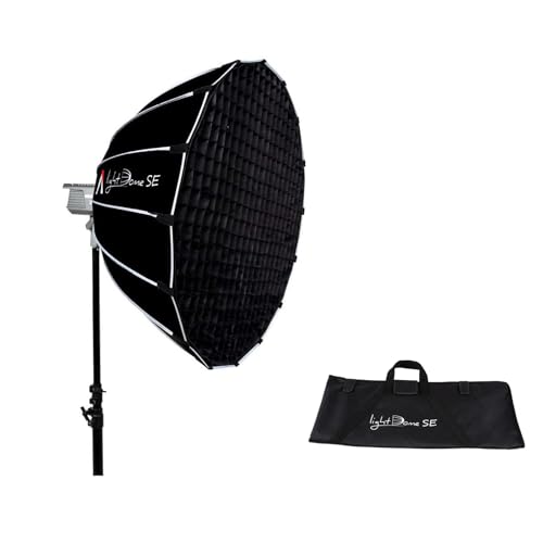 Aputure Light Dome SE 33,5” de grande abertura com Softbox de profundidade compacta, modificador de iluminação Bowens Mount para criação de conteúdo, entrevistas e fotografia de retrato