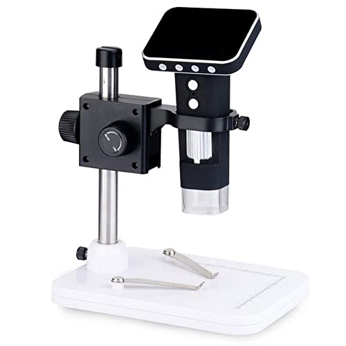 顕微鏡装置 500X LED 拡大鏡ポケット USB デジタル顕微鏡、3.5 インチ画面付き、携帯電話の修理に適した持ち上げ可能なブラケットスタンド