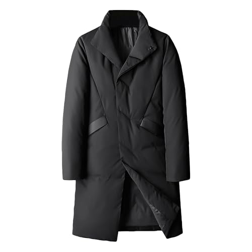 Parka longue homme rembourrée et coupe-vent à col montant