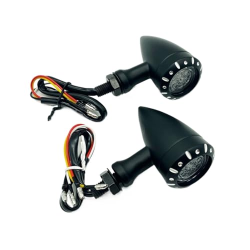 Clignotant LED moto noir chrome 10mm pour custom chopper cruiser