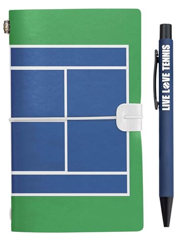 Tennis Gifts for Tennis Lovers, Journal Notebook with Pen, Refillable