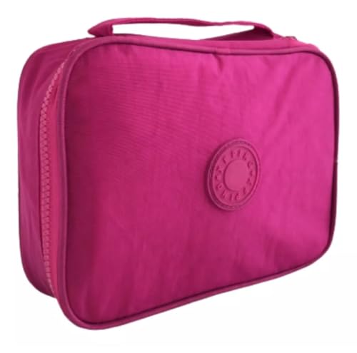 Genérico Estojo Escolar Box Grande 100 Lápis Nylon Tactel Organizador para Lápis Caneta Papelaria Fofa, PREMIUM (pink)