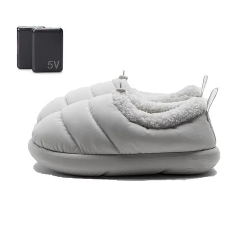 SUPTEMPO 電気スリッパ コードレス 10秒速暖 フットウォーマー 足温器 充電式 電熱スリッパ 歩ける 足元ヒーター 2個6000mAhモバイルバッテリー付き ヒーター 3段階温度調節 1.5m延長コード付き スリッパ ヒーター 洗える 足を温めるグッズ 男女兼用 (ブルー, L(25.5~27.5cm))