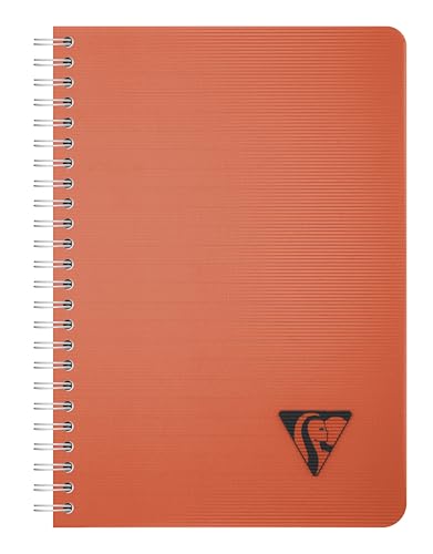 Clairefontaine 327546C - Spiralbuch Kladde Linicolor Essence, DIN A5 14,8x21 cm, 90 Blatt liniert, 90g, Einband aus PP, farbig sortiert, 1 Stück
