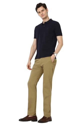Image of Peter England Men's Slim Fit Mid Rise Premium Casual Trouser Chinos