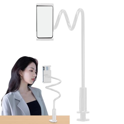 Soporte de teléfono para cama universal con brazo largo de cuello de cisne