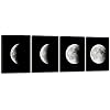 Wieco Art Eclipse of the Moon Modern Canvas Prints Wall Decorations for Living Room Abstract Space Black and White Pictures to Photo Paintings on Canvas Wall Art for Home Decorations Wall Decor