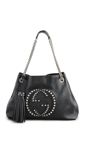 Shopbop Archive Women's Pre-Loved Gucci Soho Calfskin Leather Shoulder Bag, Black, One Size