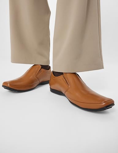 Image of Lee Cooper LC9254B1R Men's Lightweight Leather Shoes | Comfortable, Stylish Slip-On Formal Footwear for Office, Business