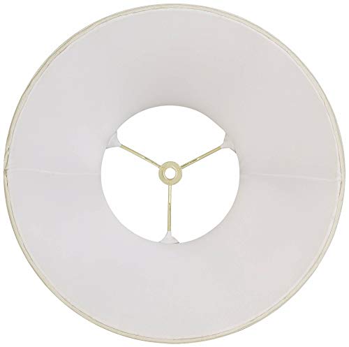 Creme Small Bell Lamp Shade 6" Top X 12" Bottom X 9" Slant X 8.5" High (Spider) Replacement With Harp And Finial - Imperial Shade #TOP2