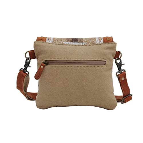 Image of Myra Bag Aztec Purse for Women - Canvas Bag with Real Leather Detailing, Boho Handbags for Women, Cute Western Purse