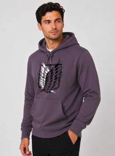 Image of ADRO Mens Abstract Graphic Hoodie | 320 GSM Cotton Poly Fleece | Regular Fit Contemporary Artistic Sweatshirt for Winter & Streetwear