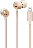 Beats urBeats3 Wired Earphones with Lightning Connector - Satin Gold (MUHW2LL/A) (Renewed)