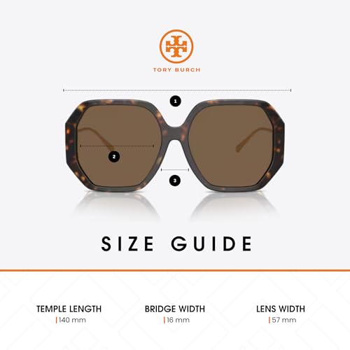 Tory Burch TY7204D Low bridge Fit Irregular Sunglasses for Women +BUNDLE with ACCESSORY EYEWEAR KIT4