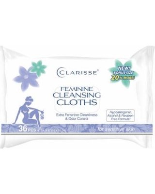 LUCKY FEMININE CLEANSING CLOTH WIPES FOR TRAVEL AND EVERYDAY USE 1 PACK of 36 WIPES