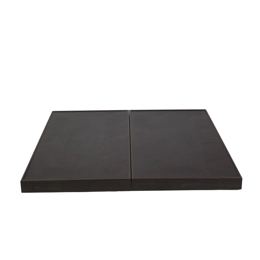 Set di backgammon marrone rustico in similpelle da 48,3 cm