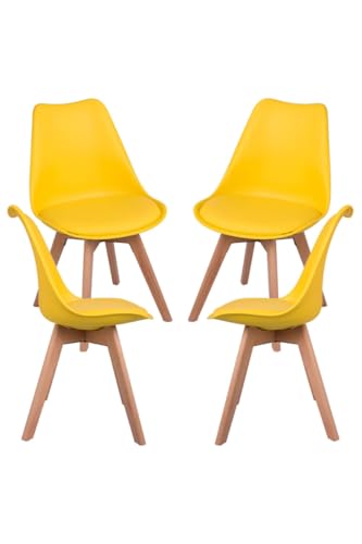 Regalos Miguel - Packs Sillas Comedor - Pack 4 Sillas Synk Basic - Amarillo