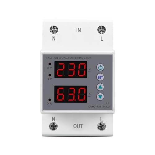 Relais de surveillance de courant 3P 54mm Rail DIN 63A 230V réglable haute précision - 2