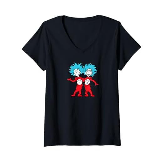 Womens Dr. Seuss Thing 1 Thing 2 Buddies V-Neck T-Shirt