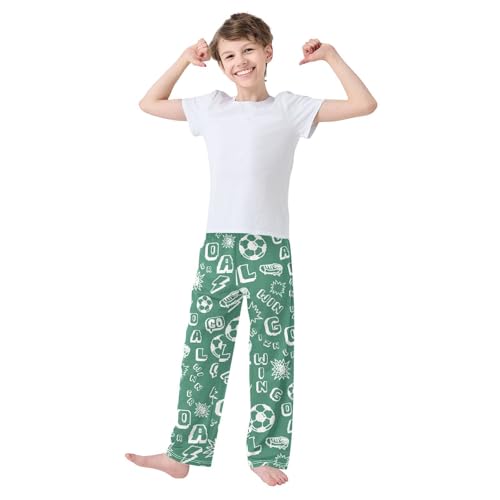 Boys' Pants Pixel Soccer Ball Football Long Bottoms Jogger Pants Elastic Waist Trousers with Pockets S-XL2