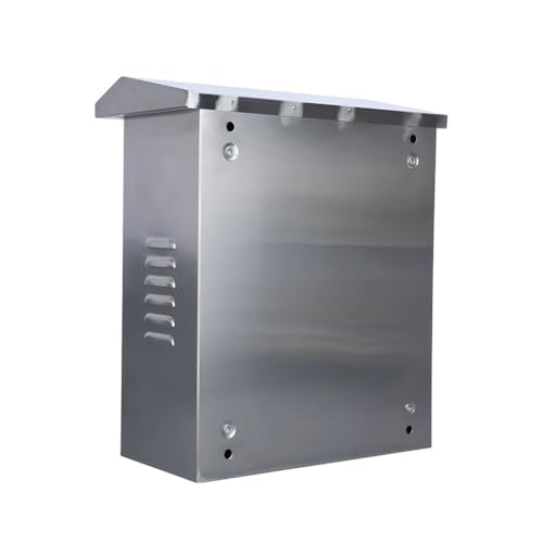 304 Stainless Steel Outdoor Electrical Junction Box, Weatherproof Wall-Mounted Enclosure with Mounting Plate for Secure Electrical Connections and Protection